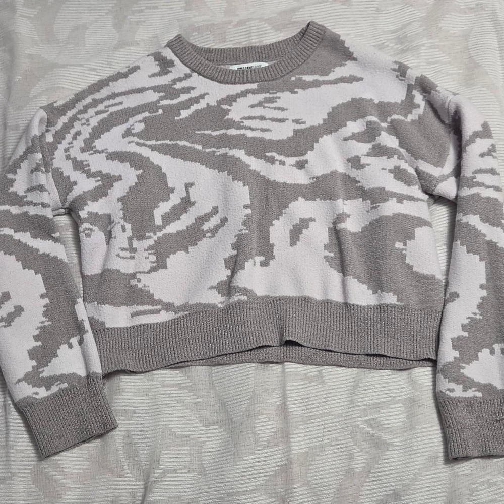 Abstract Pattern Sweater Cropped William Rast Large
